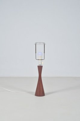 Danish Diabolo Table Lamp with Base in Teak, 1960s-VCR-1765077