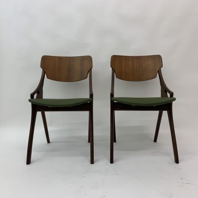 Danish Dining Chairs by Arne Hovmand Olsen, 1950s, Set of 3-BGP-1233943