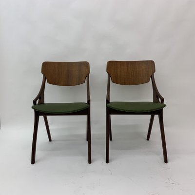 Danish Dining Chairs by Arne Hovmand Olsen, 1950s, Set of 3-BGP-1233943