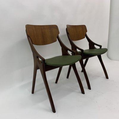 Danish Dining Chairs by Arne Hovmand Olsen, 1950s, Set of 3-BGP-1233943