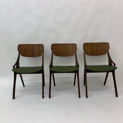 Danish Dining Chairs by Arne Hovmand Olsen, 1950s, Set of 3-BGP-1233943