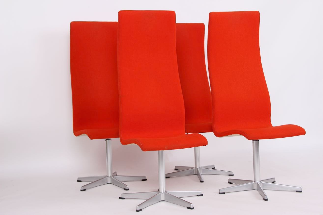 Danish Dining Chairs by Arne Jacobsen for Fritz Hansen, 1980s, Set of 4