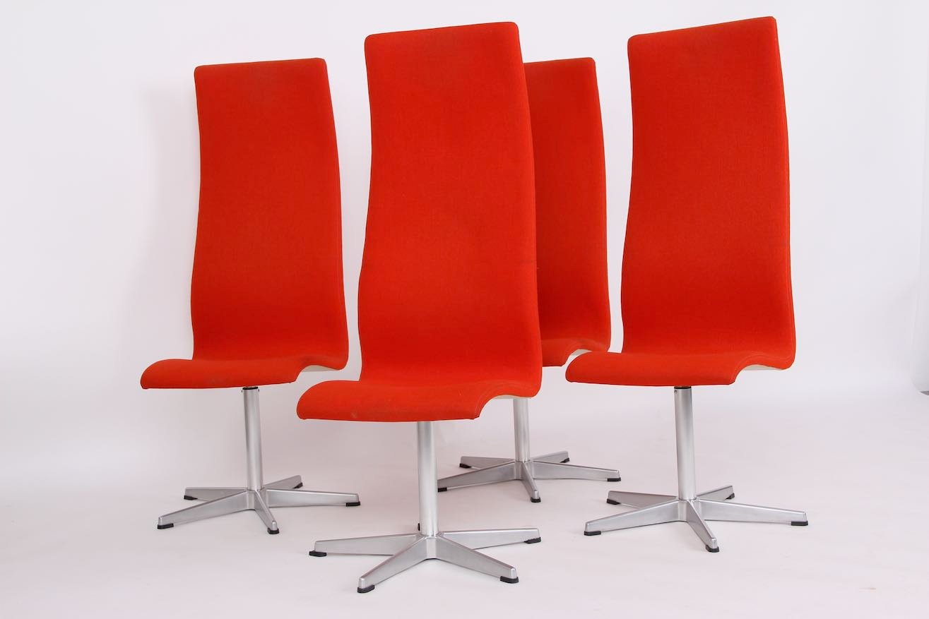 Danish Dining Chairs by Arne Jacobsen for Fritz Hansen, 1980s, Set of 4