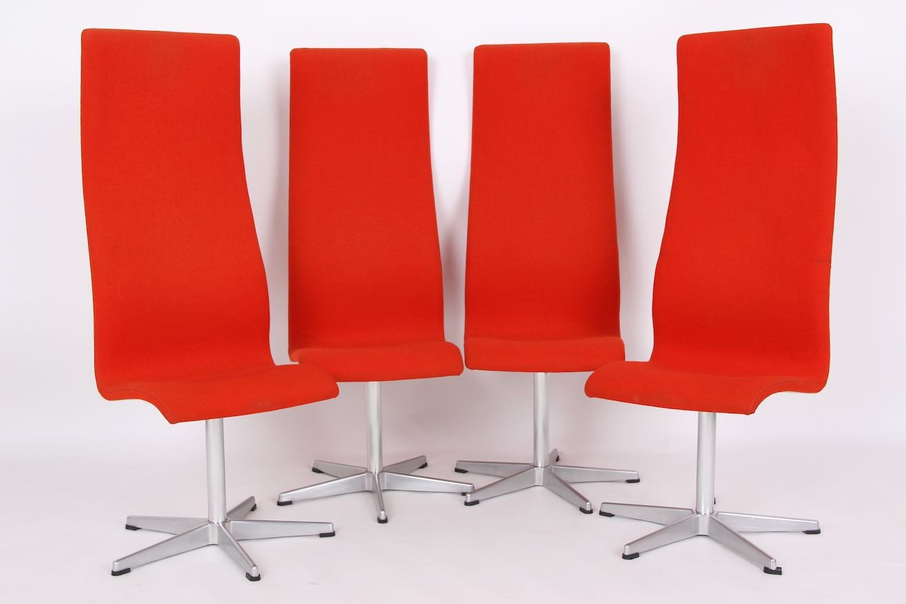 Danish Dining Chairs by Arne Jacobsen for Fritz Hansen, 1980s, Set of 4