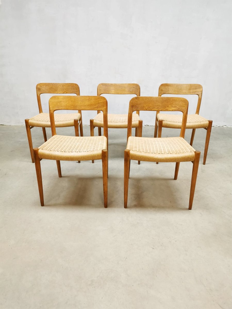 Danish Dining Chairs by Niels Otto (N. O.) Møller, Set of 5