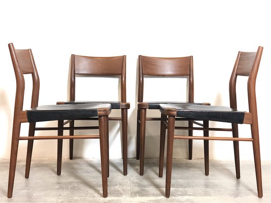 Danish Dining Chairs, Danimarca, 1960s, Set of 4-FQG-1746350