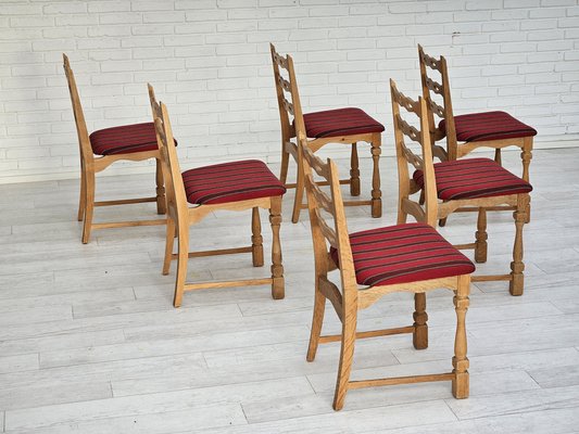 Danish Dining Chairs in Furniture Wool, 1970s, Set of 6-TMW-1763353