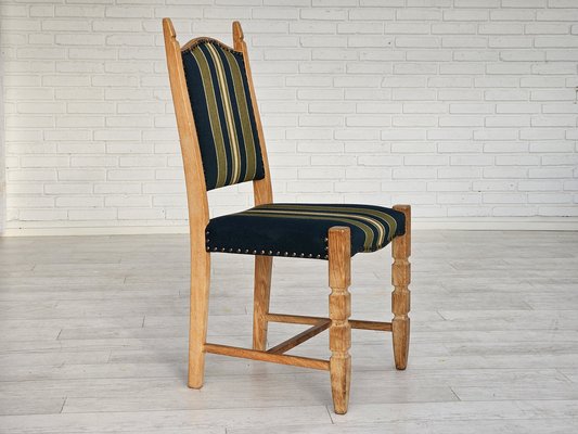 Danish Dining Chairs in Furniture Wool, 1970s, Set of 6-TMW-1763354