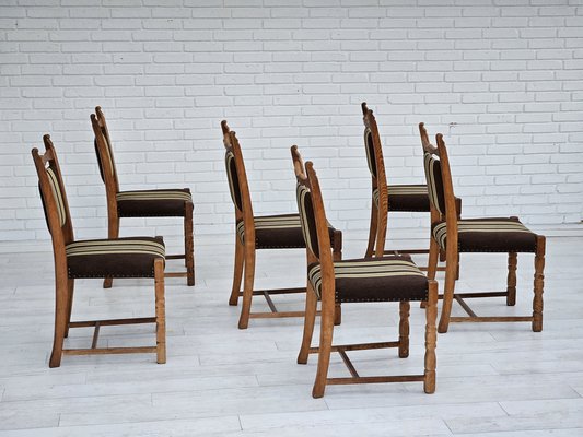 Danish Dining Chairs in Oak Wood, 1970s, Set of 6-TMW-1763267