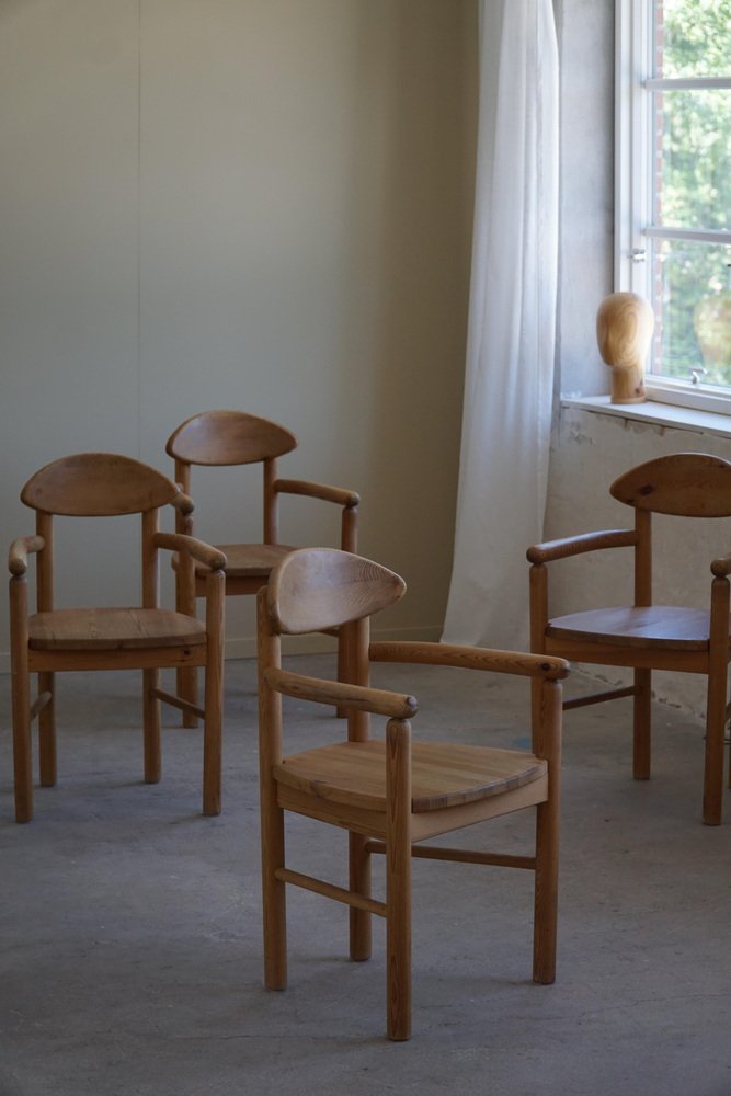 Danish Dining Chairs in Pine by Rainer Daumiller, 1970s, Set of 6