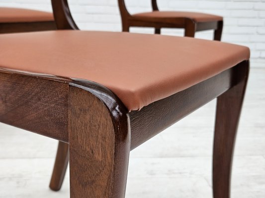 Danish Dining Chairs in Teak and Leather from Ørum Møbelfabrik, 1960s-1970s, Set of 6-TMW-1783598