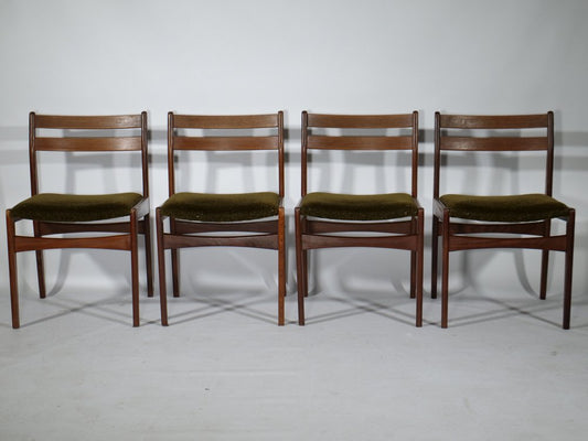 Danish Dining Chairs in Teak by Frem Røjle, 1960s, Set of 4