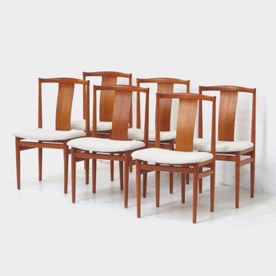 Danish Dining Chairs in Teak by Henning Sørensen, Set of 6-UBE-1335567