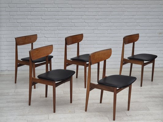 Danish Dining Chairs in Teak Wood, 1960s, Set of 5-TMW-2028164