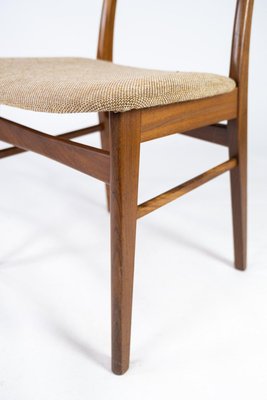 Danish Dining Room Chair in Teak and Light Fabric, 1960s-UY-942379