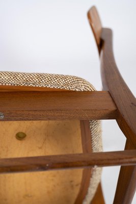 Danish Dining Room Chair in Teak and Light Fabric, 1960s-UY-942379