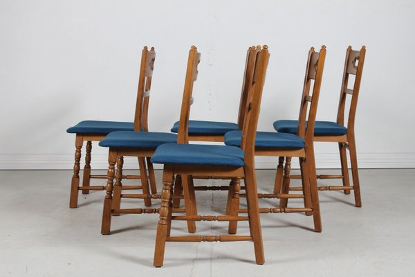 Danish Dining Room Chairs in Dark Oak by Axel Einar Hjorth, 1970s, Set of 6-QQ-2035769