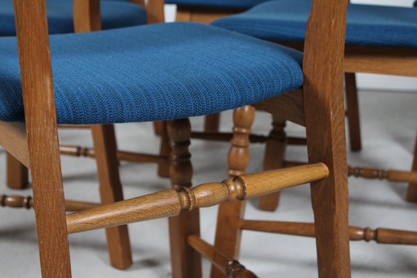 Danish Dining Room Chairs in Dark Oak by Axel Einar Hjorth, 1970s, Set of 6-QQ-2035769