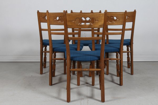 Danish Dining Room Chairs in Dark Oak by Axel Einar Hjorth, 1970s, Set of 6-QQ-2035769