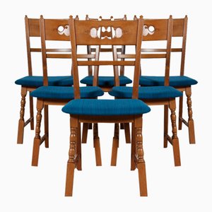 Danish Dining Room Chairs in Dark Oak by Axel Einar Hjorth, 1970s, Set of 6-QQ-2035769