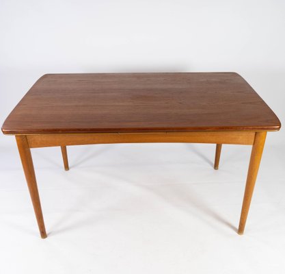 Danish Dining Table in Teak with Extensions and Legs in Oak, 1960s-UY-951523