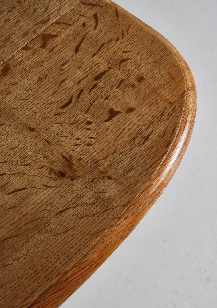 Danish Drop-Leaf Table in Quartersawn Oak by Henry Kjærnulf, 1960s