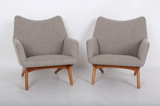 Danish Easy Chairs by Illum Wikkelsø for A/S Mikael Laursen, 1950s, Set of 2