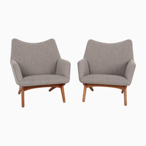 Danish Easy Chairs by Illum Wikkelsø for A/S Mikael Laursen, 1950s, Set of 2-DQ-1636806