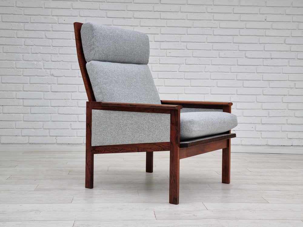 Danish Exotic Wood Model Capella Armchair by Illum Wikkelsø for Niels Eilersen, 1970s