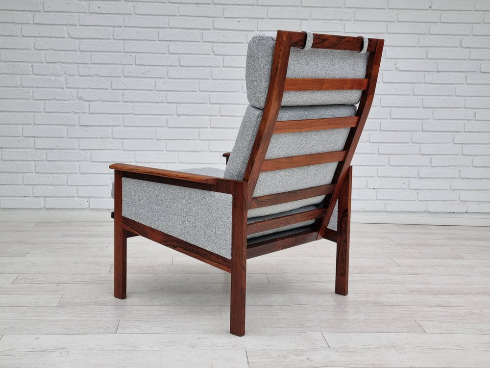 Danish Exotic Wood Model Capella Armchair by Illum Wikkelsø for Niels Eilersen, 1970s