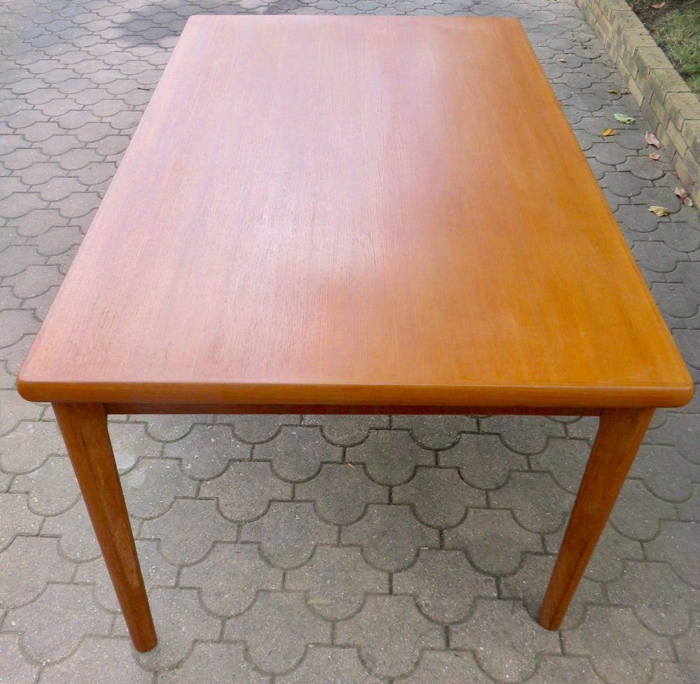 Danish Extendable Table in Teak by Henning Kjaernulf for Vejle Mobelfabrik, 1960