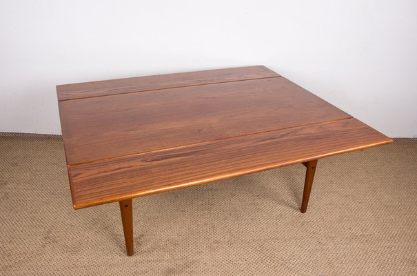 Danish Extendable Transformable Teak Dining Table, 1960s-EMB-1806338