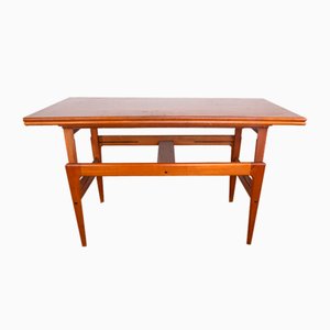 Danish Extendable Transformable Teak Dining Table, 1960s-EMB-1806338