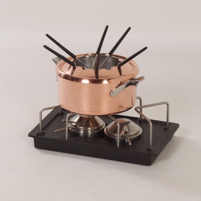 Danish Fondue Set by Henning Koppel for Georg Jensen, 1970s, Set of 8-ZT-1328422