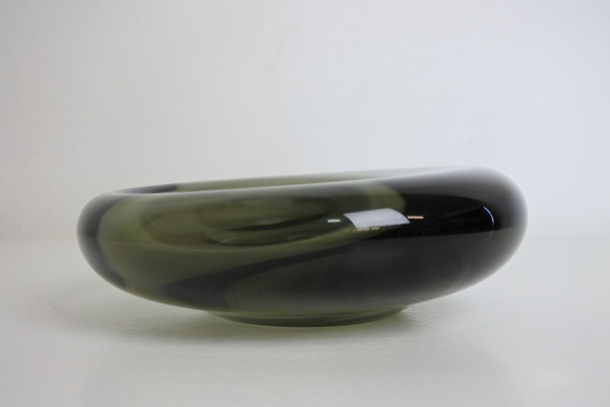 Danish Freeform Glass Dish by Per Lütken for Holmegaard, 1961