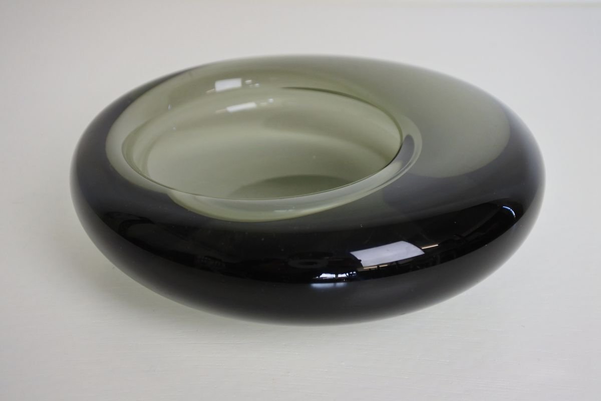 Danish Freeform Glass Dish by Per Lütken for Holmegaard, 1961