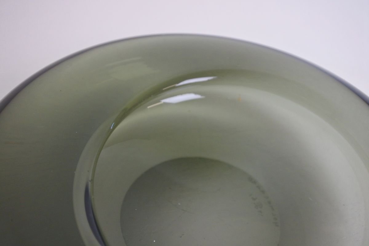 Danish Freeform Glass Dish by Per Lütken for Holmegaard, 1961