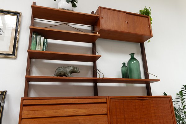 Danish Freestanding Teak Wall Unit by Poul Cadovius for Cado, 1960s.-WIX-2029053