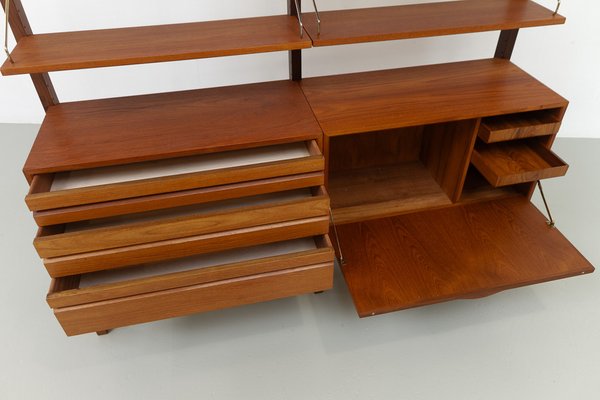 Danish Freestanding Teak Wall Unit by Poul Cadovius for Cado, 1960s.-WIX-2029053