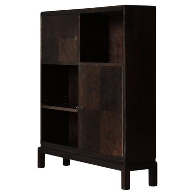 Danish Functionalist Cabinet / Shelving Unit in Dark Stained Oak, 1930s-WRF-1791941