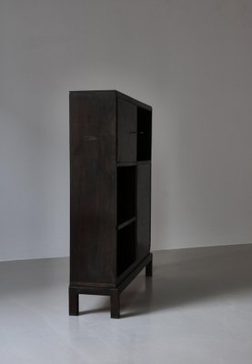 Danish Functionalist Cabinet / Shelving Unit in Dark Stained Oak, 1930s-WRF-1791941