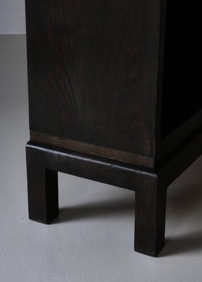 Danish Functionalist Cabinet / Shelving Unit in Dark Stained Oak, 1930s-WRF-1791941