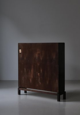 Danish Functionalist Cabinet / Shelving Unit in Dark Stained Oak, 1930s-WRF-1791941