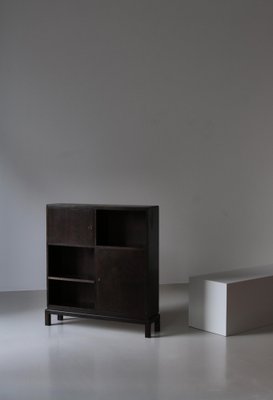 Danish Functionalist Cabinet / Shelving Unit in Dark Stained Oak, 1930s-WRF-1791941