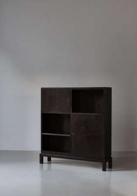 Danish Functionalist Cabinet / Shelving Unit in Dark Stained Oak, 1930s-WRF-1791941