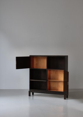 Danish Functionalist Cabinet / Shelving Unit in Dark Stained Oak, 1930s-WRF-1791941