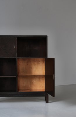 Danish Functionalist Cabinet / Shelving Unit in Dark Stained Oak, 1930s-WRF-1791941