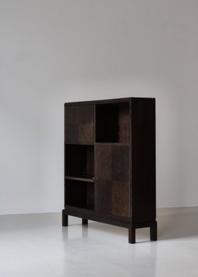 Danish Functionalist Cabinet / Shelving Unit in Dark Stained Oak, 1930s-WRF-1791941