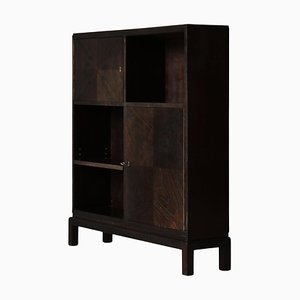 Danish Functionalist Cabinet / Shelving Unit in Dark Stained Oak, 1930s-WRF-1791941