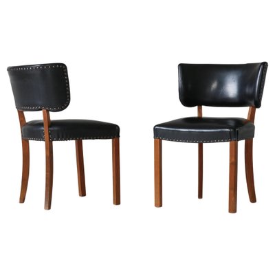 Danish Functionalist Side Chairs attributed to Magnus Stephensen,1940s, Set of 2-WRF-1823159